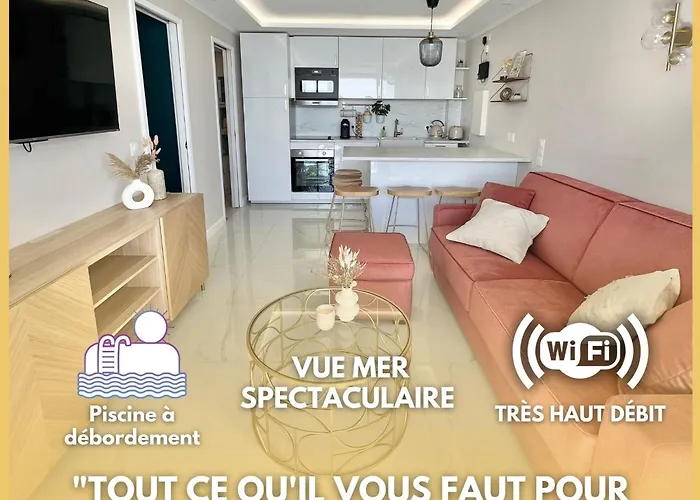 Luxueux Appartement - Vue Mer - Piscine - Free Parking - Monaco